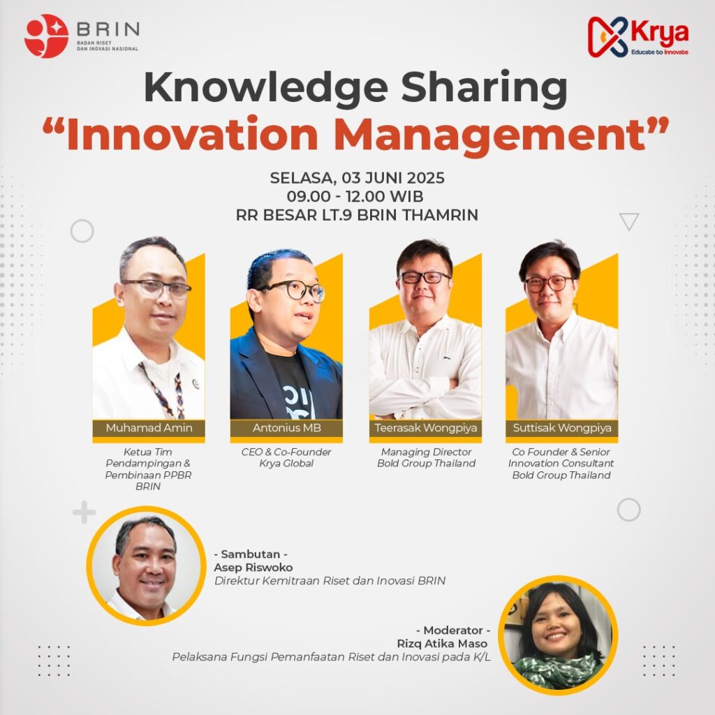 Knowledge Sharing Session on Innovation Management — Building Collaborative Innovation with BRIN kryapro blog 5