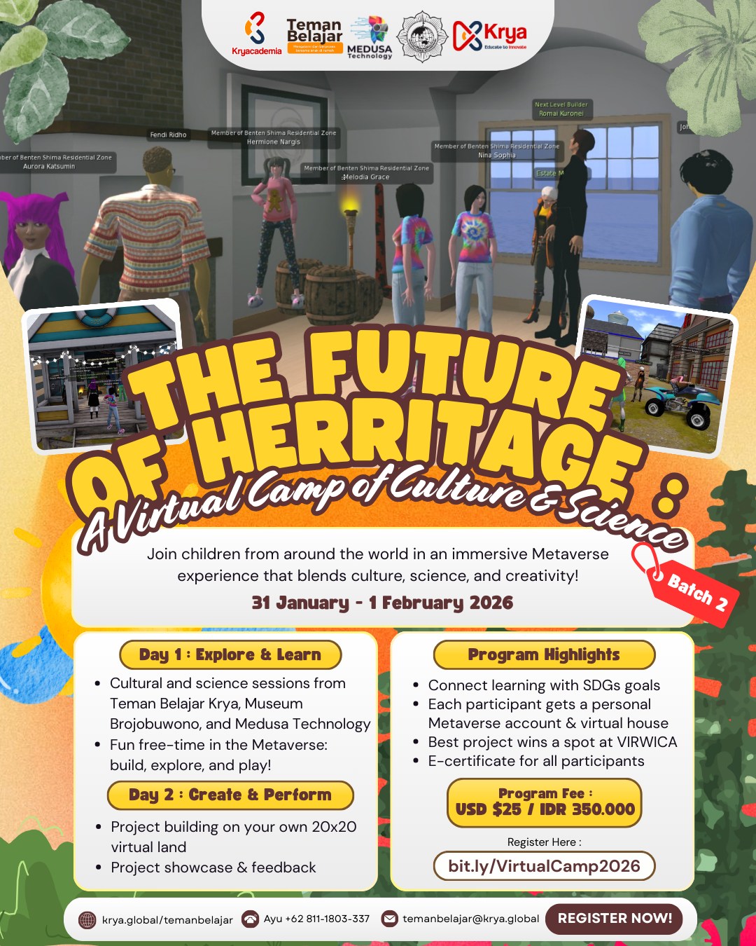 News 🌏✨ the future of heritage a virtual camp of culture & science batch 2after batch 1 has been su