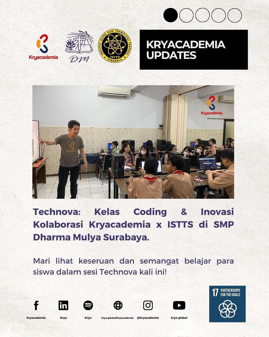 Blogs memperkenalkan, technova klass! technology and innovation klass dalam satu kelas, kali ini kami