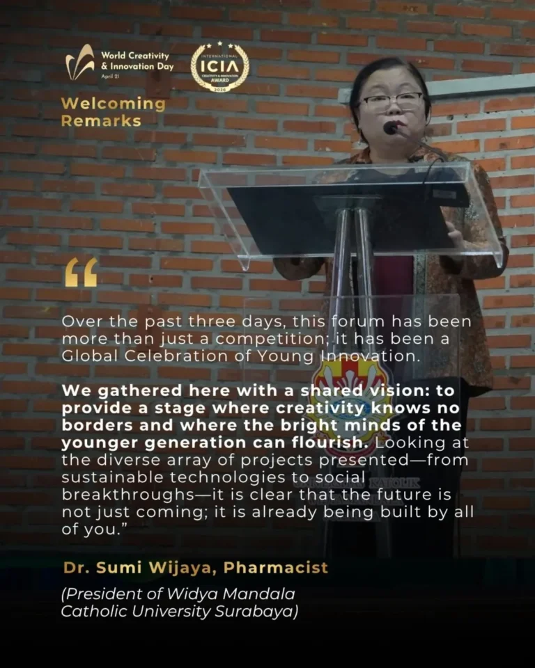 a powerful reminder from dr. sumi wijaya, pharmacist, president of widya mandala catholic unive