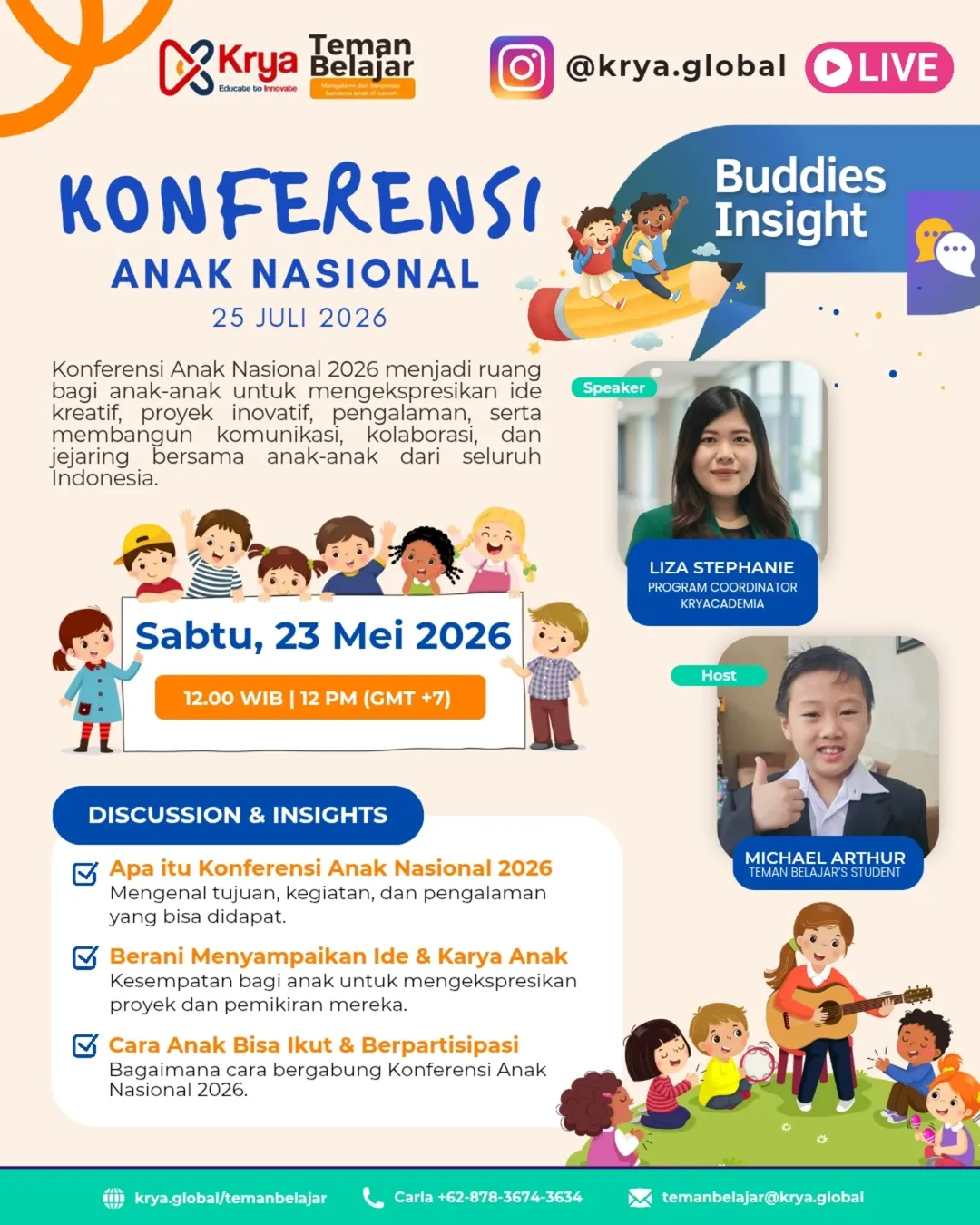 anak anak juga punya ide, kreativitas, dan suara yang layak didengar 🌟lewat buddies insight ka