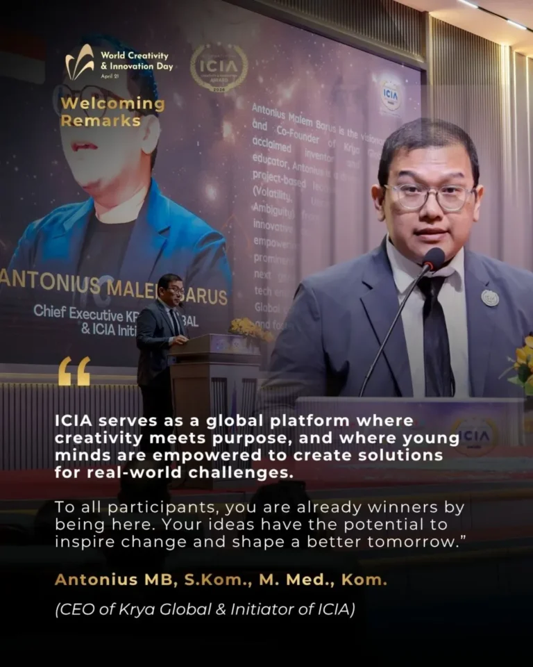 “icia serves as a global platform where creativity meets purpose.”a reminder from antonius mb,