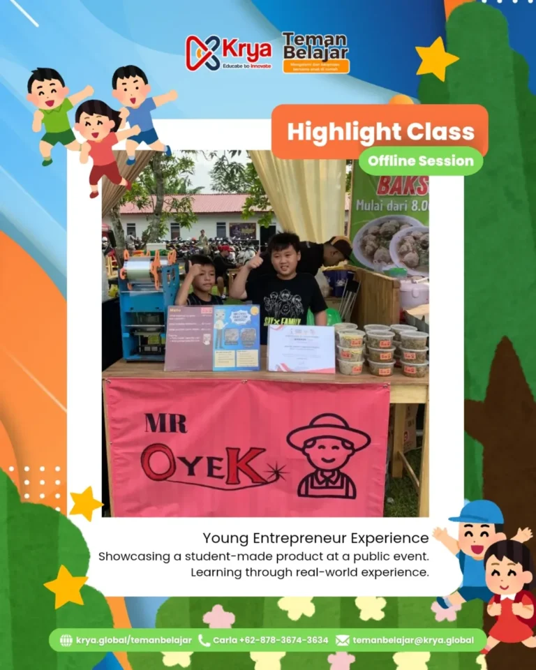 Young Entrepreneur Experience: Learning Through Real-World Projects at Teman Belajar Krya learning becomes more meaningful when students can experience the real world directly.in this e