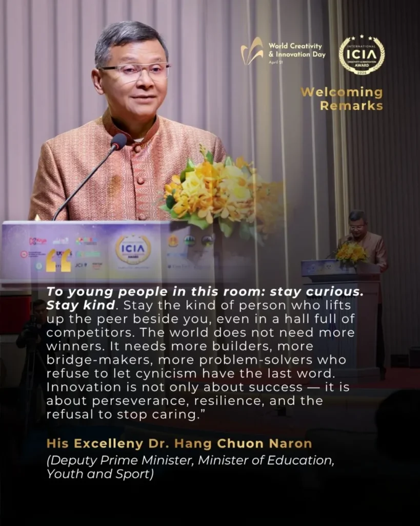 Reflections from the Stage: Powerful Words from Global Leaders “to young people in this room stay curious. stay kind.”a reminder that innovation is never onl