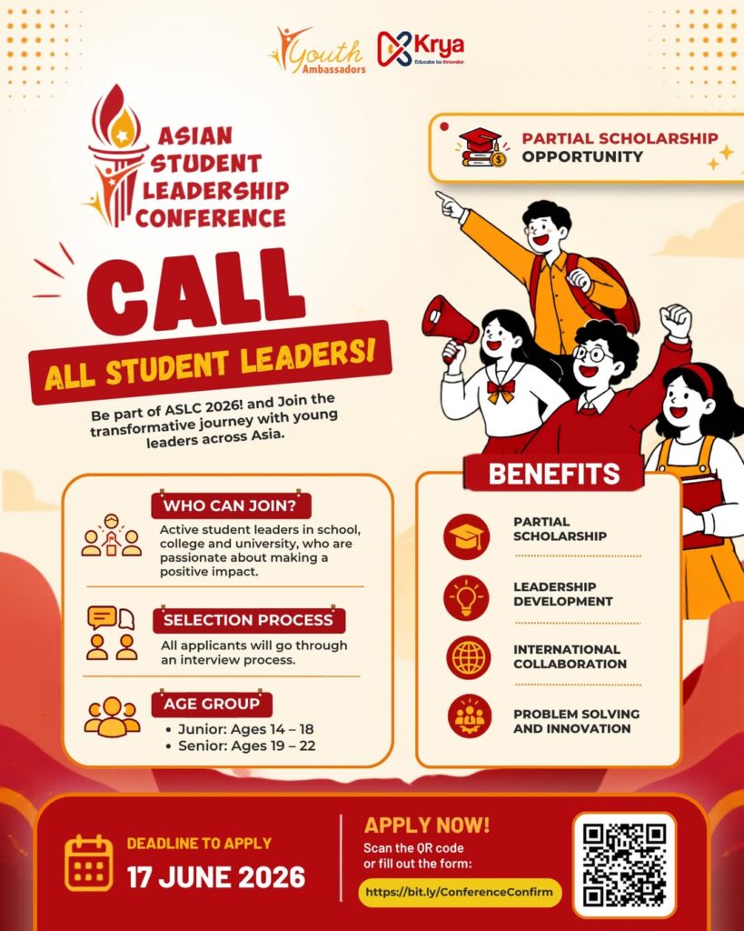 🌍 wanted the next generation of asian student leaders.whether you are leading a student counci