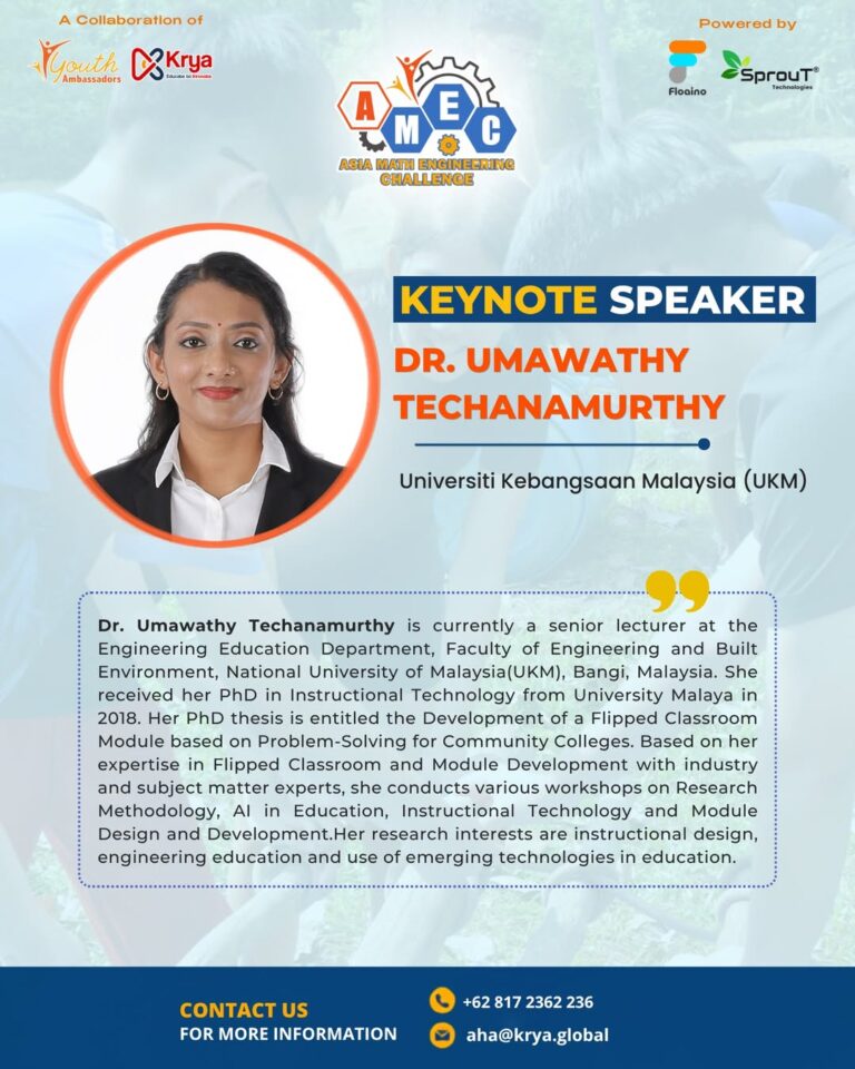 🎤 meet our keynote speaker!we are honored to welcome dr. umawathy techanamurthy from universiti