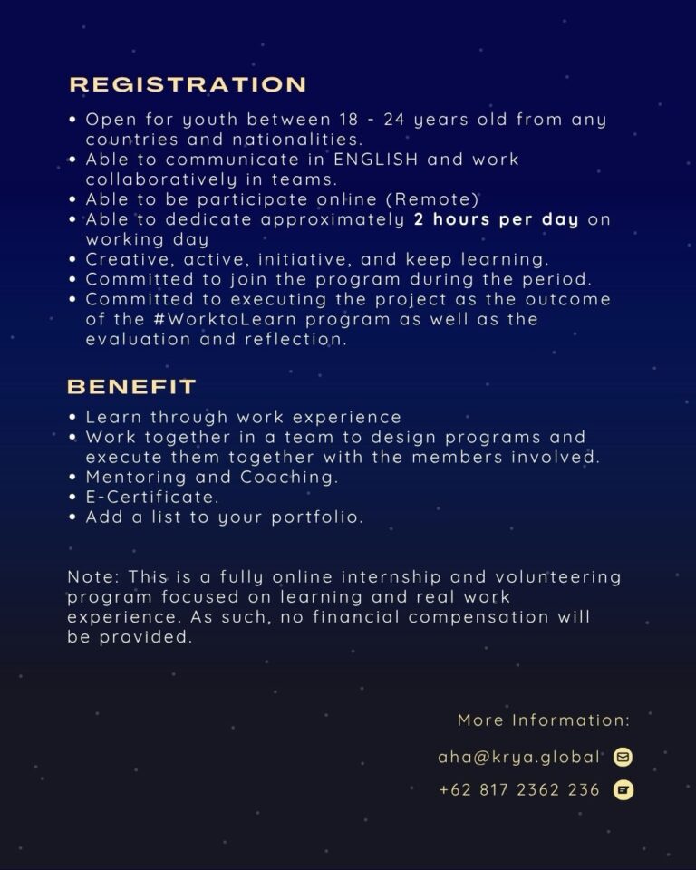 International Remote Internship 2026: Work to Learn Program by Krya & ICIA 🚀 work to learn internship program is open!be part of an international creative and innovation (4)